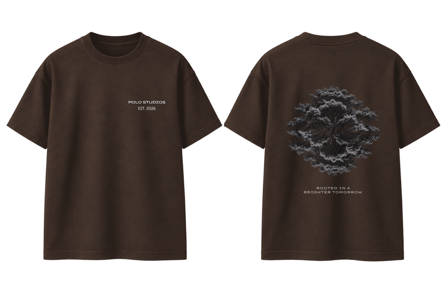 DAN VISUALS brown T-shirt